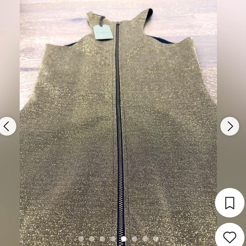 ALLSAINTS | Norma Dress | Gold| US 6 | NWT - Picture 5 of 15